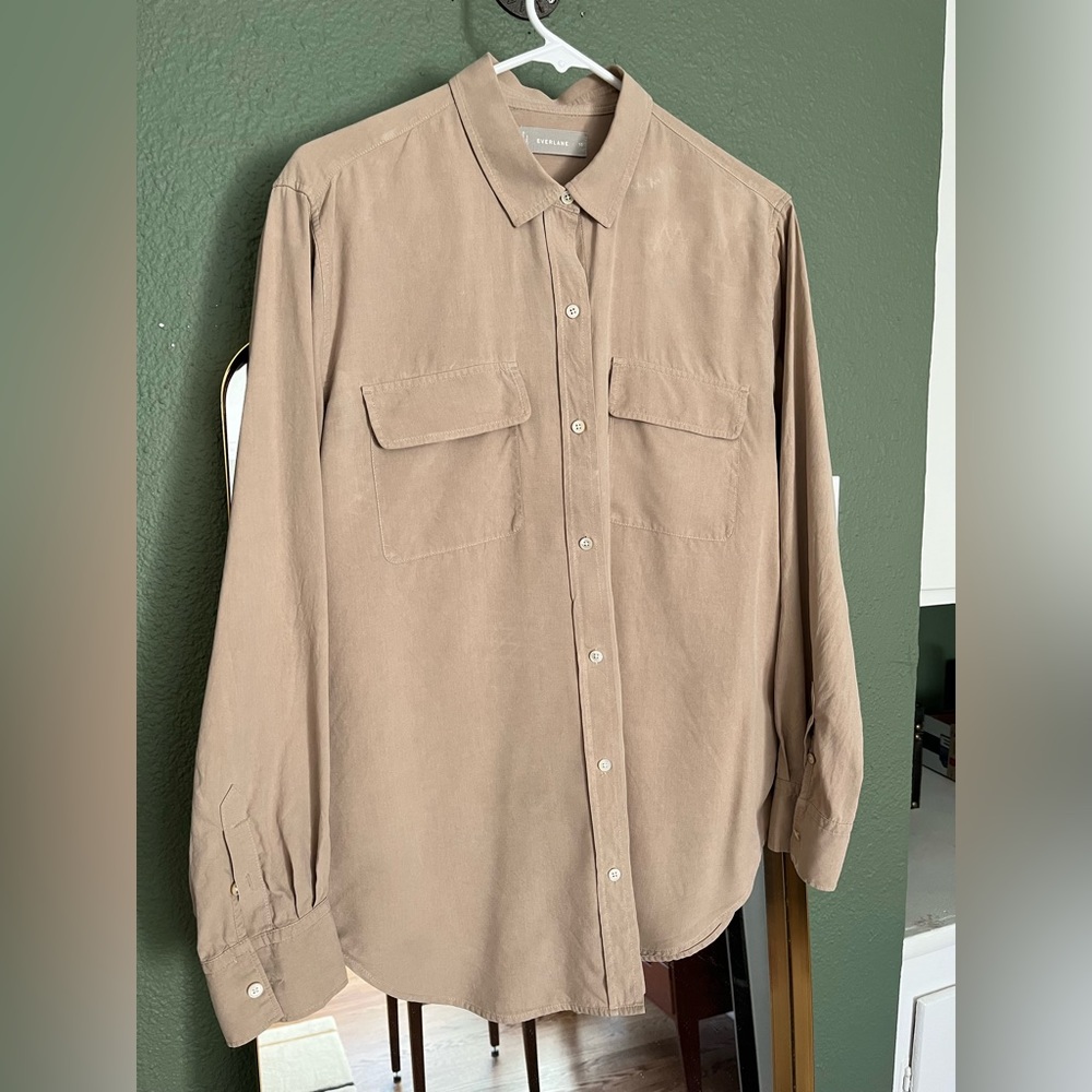 Everlane washable silk shirt